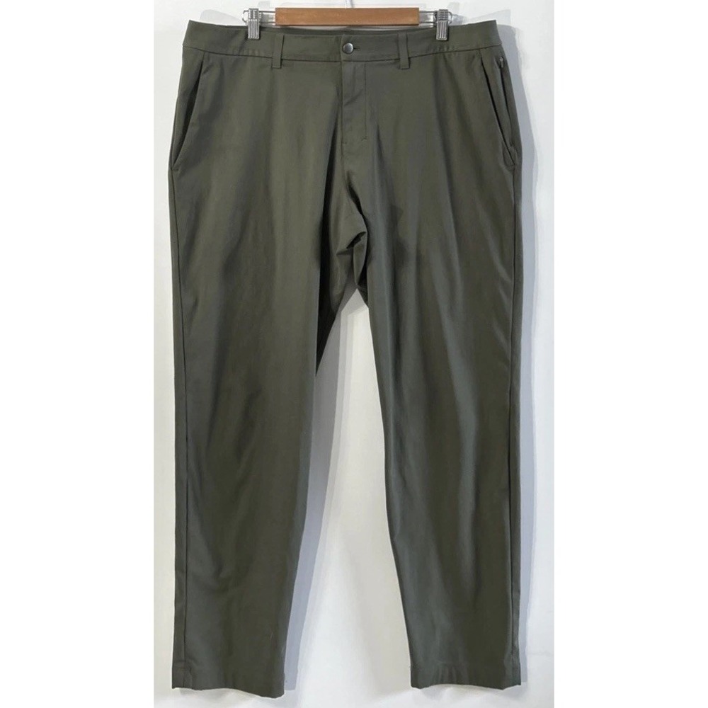 Lululemon Men's ABC Trouser Slim Fit Chino Pants Sz 38 LM5AO4S Olive Square Tag